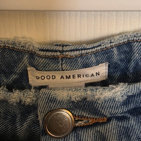 Good American Light Blue Frayed Jeans-Size 4 - Picture 3 of 3